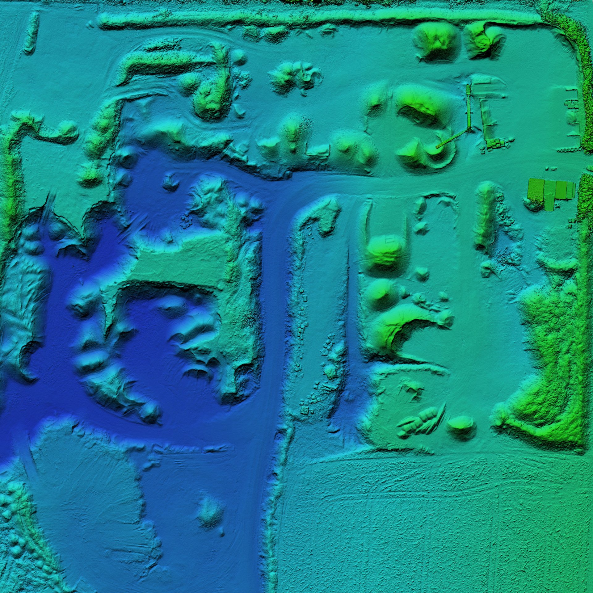 Digitales Höhenmodell einer Sandgrube (DEM)